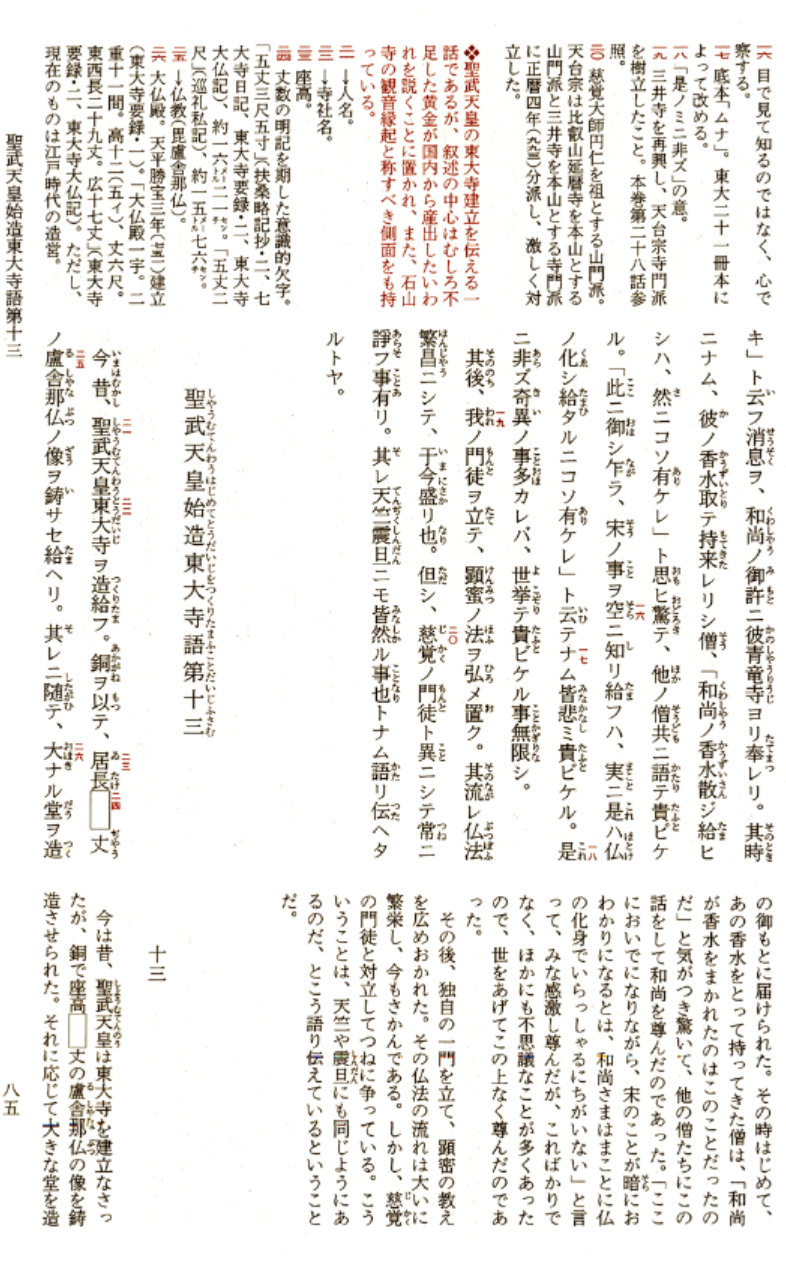 聖武天皇始造東大寺語第十三(今昔物語)